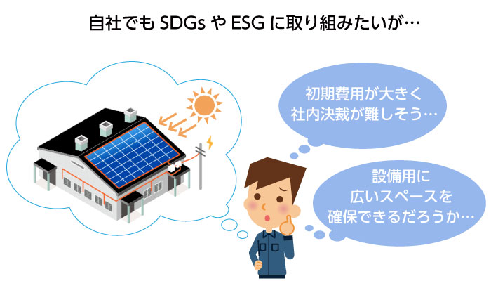 自家消費型太陽光発電システムを導入したいが、初期費用を抑えたい