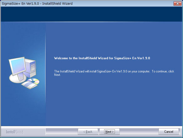 Welcome to the InstallShield Wizard for SigmaSize+ En