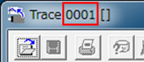 トレース画面タイトルバー