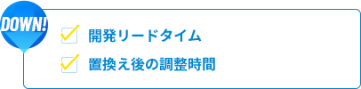 手間いらず、置き換えやすい互換性