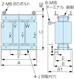 接続リードタイプ 外形図2