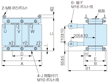 接続リードタイプ 外形図3