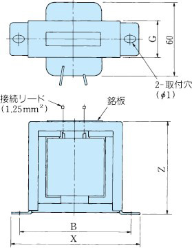 接続リードタイプ 外形図1