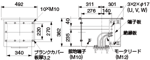 端子箱寸法図6(450kW以上の枠番号315MA ～ 355ME)