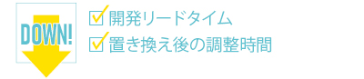 手間いらず、置き換えやすい互換性